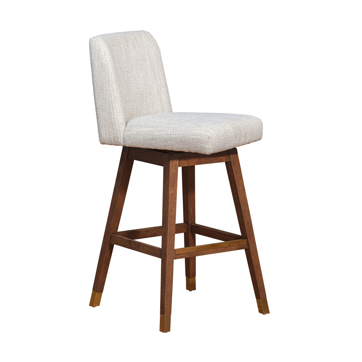 Isabella Beige Swivel Bar Stool