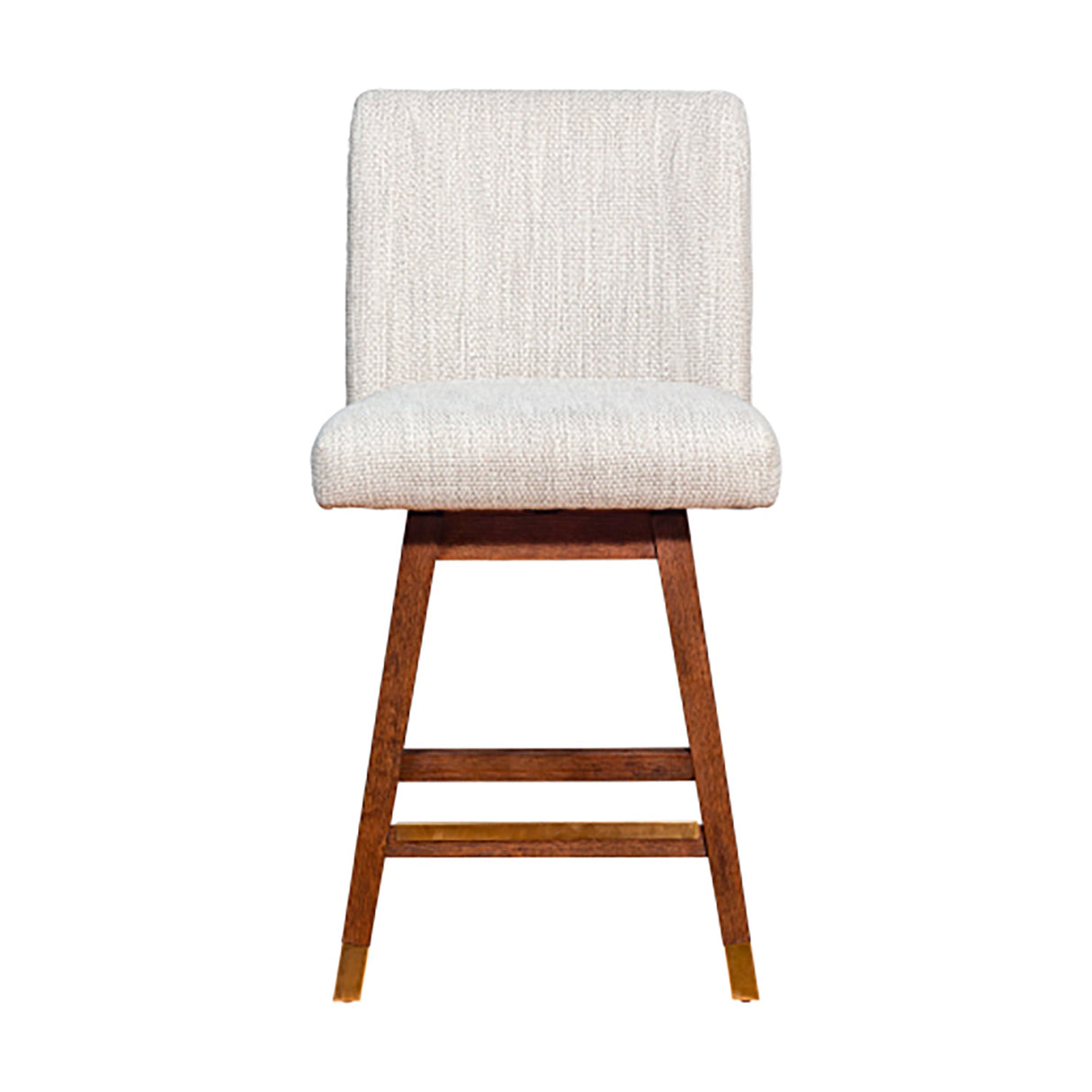 Isabella Beige Swivel Bar Stool QK1092319