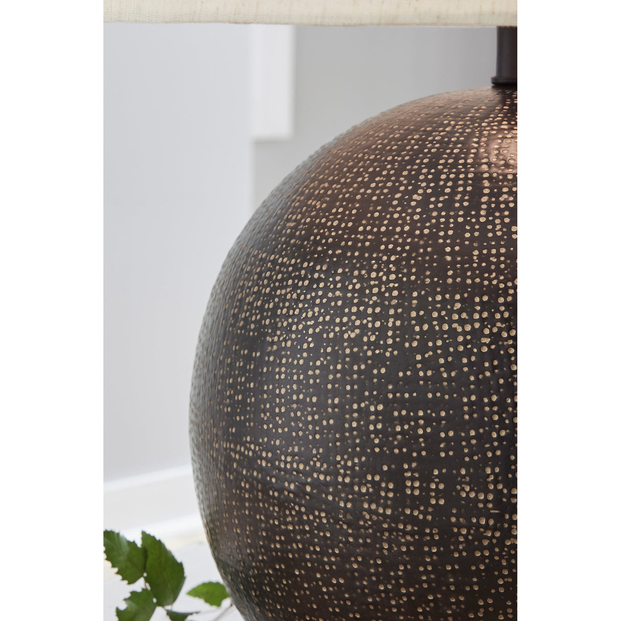 Detail view of Hambell Black Table Lamp