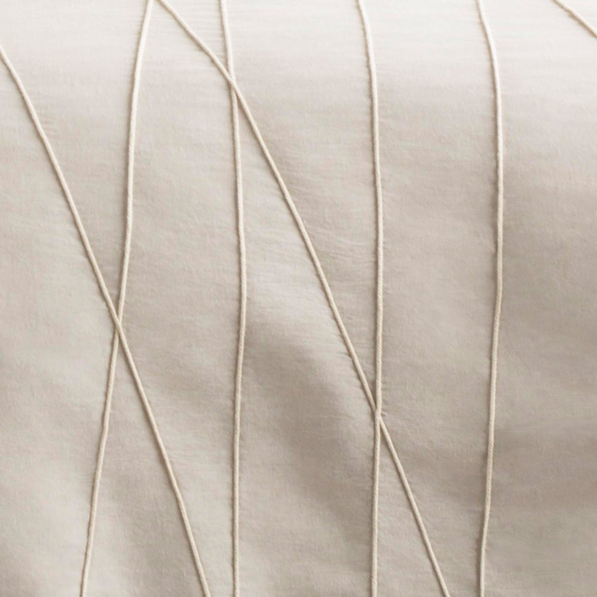 Detail view of Mio Light Gray Queen 3 Piece Duvet Set