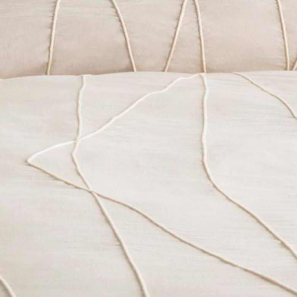 Swatch for the Mio Light Gray Queen 3 Piece Duvet Set