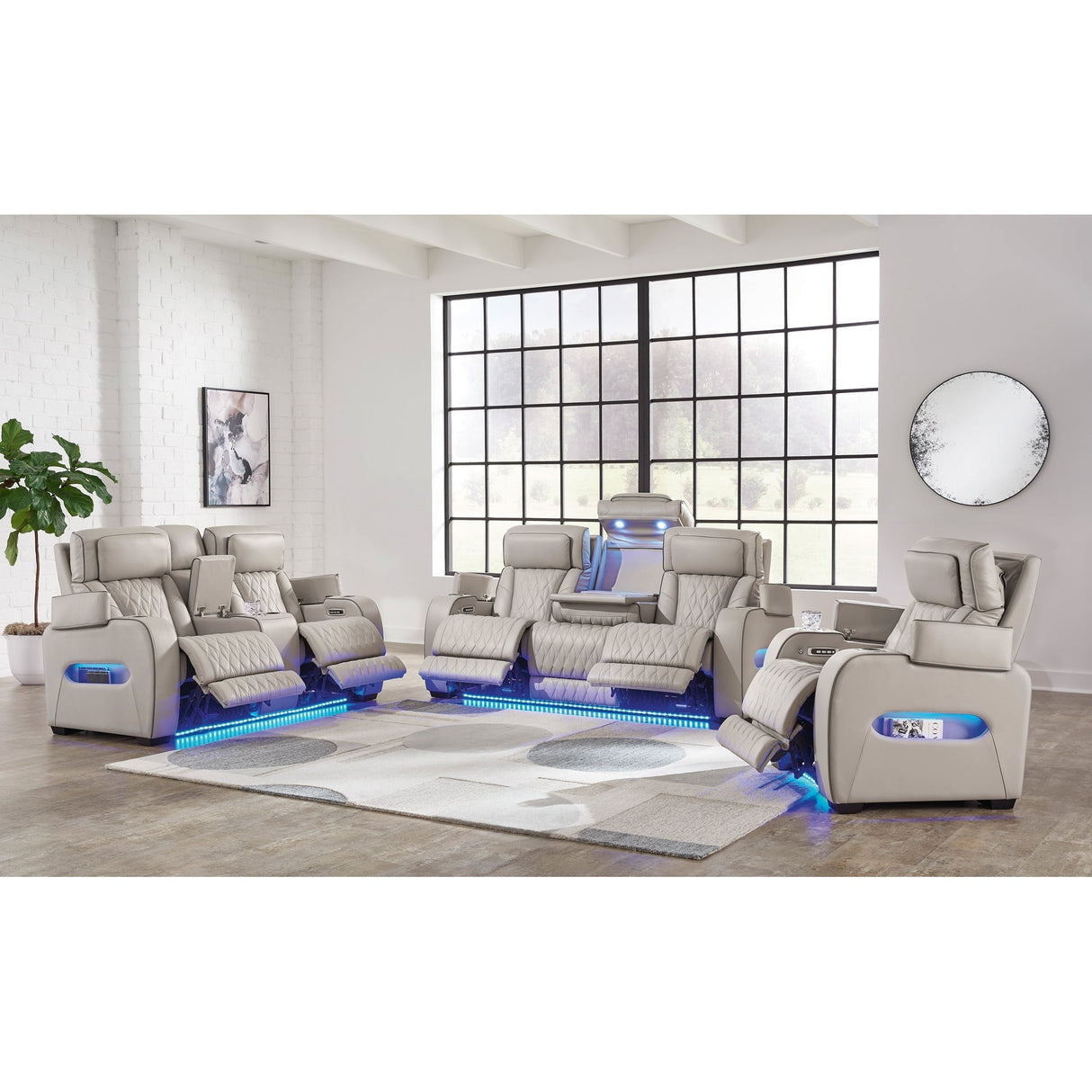 Room setting 4 featuring Boyington Gray Power Recliner