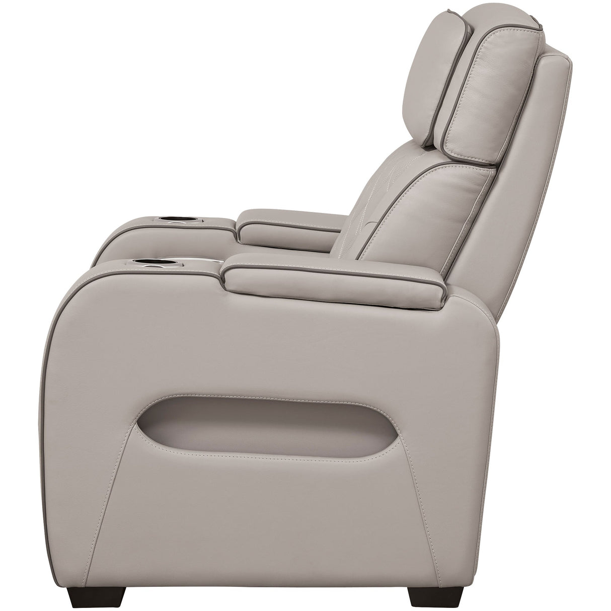Side view of Boyington Gray Power Recliner