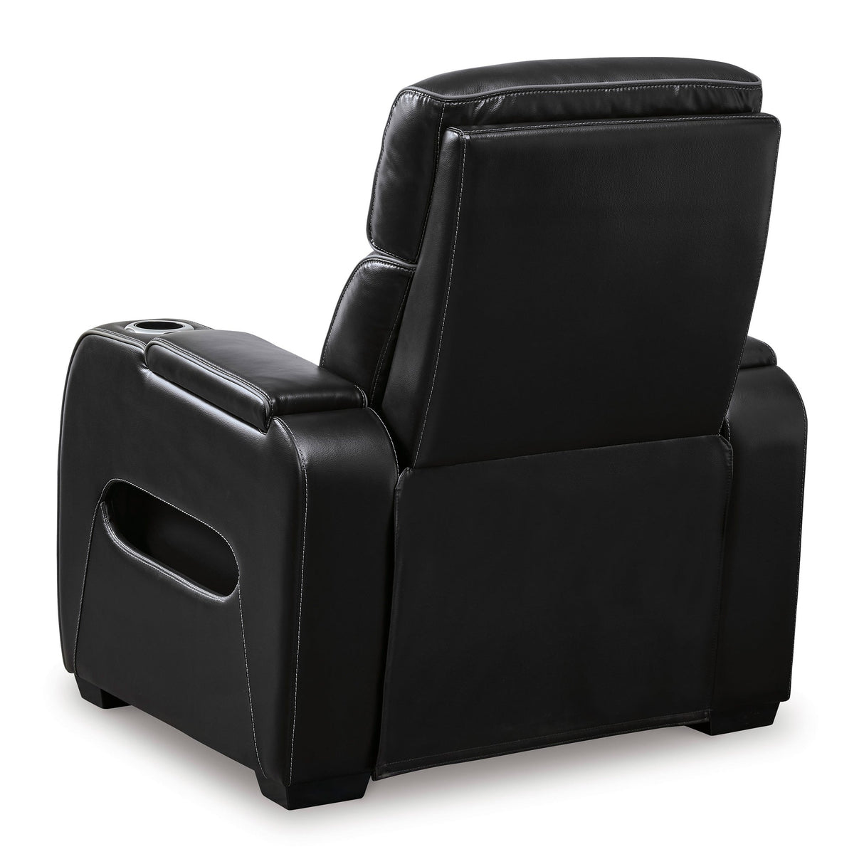 Back view of Boyington Black Power Recliner