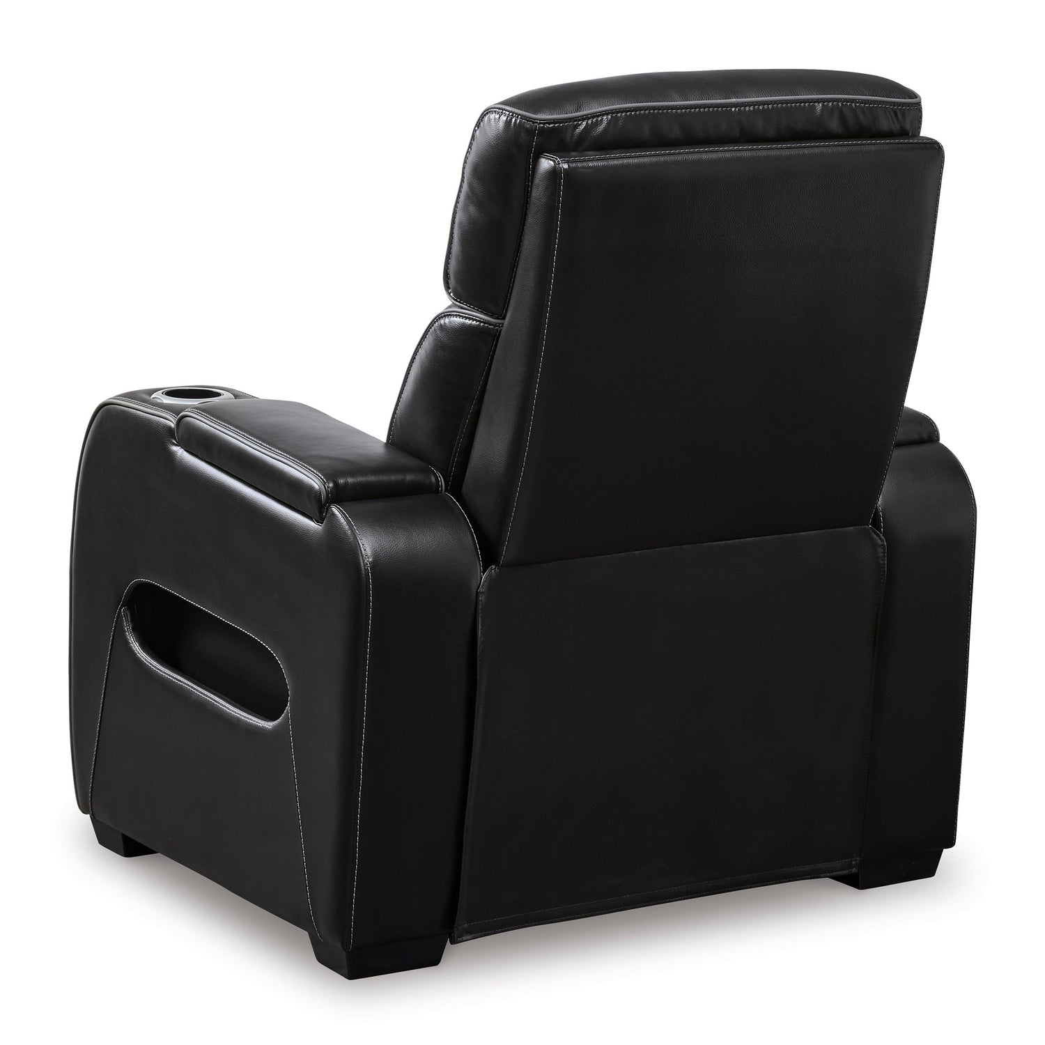 Back view of Boyington Black Power Recliner
