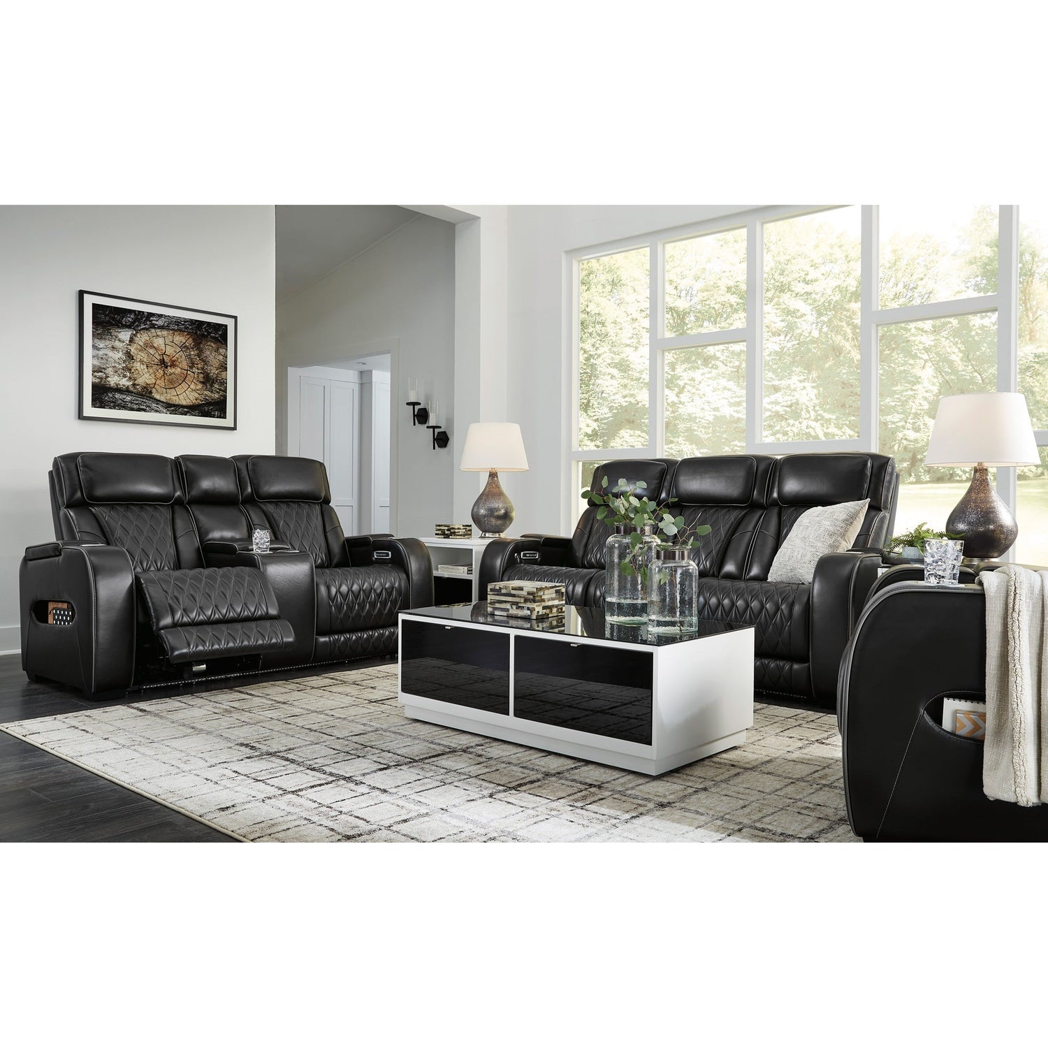 Room setting 3 featuring Boyington Black Power Recliner