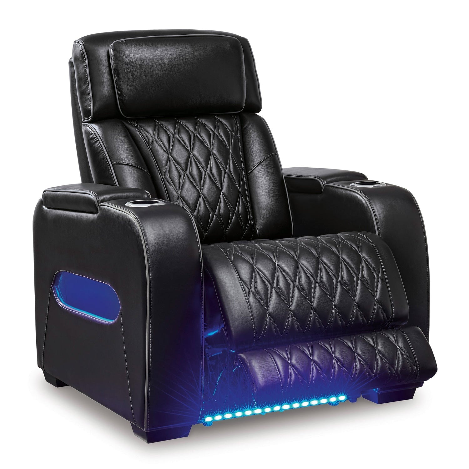 Open view of Boyington Black Power Recliner