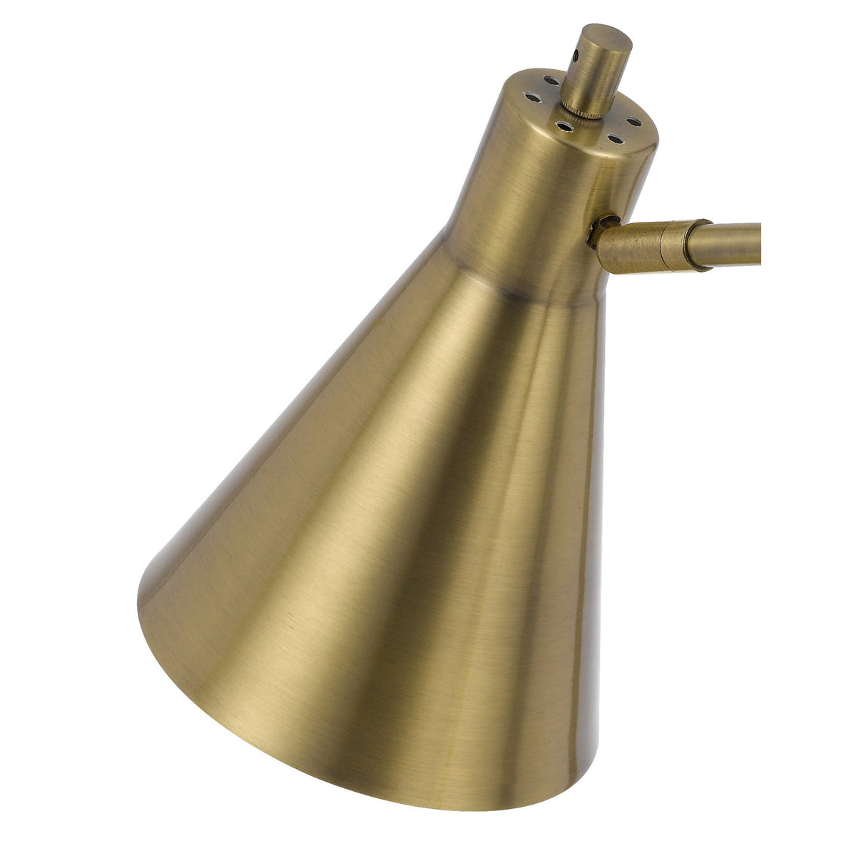 Side view of Capstone Antique Brass Table Lamp