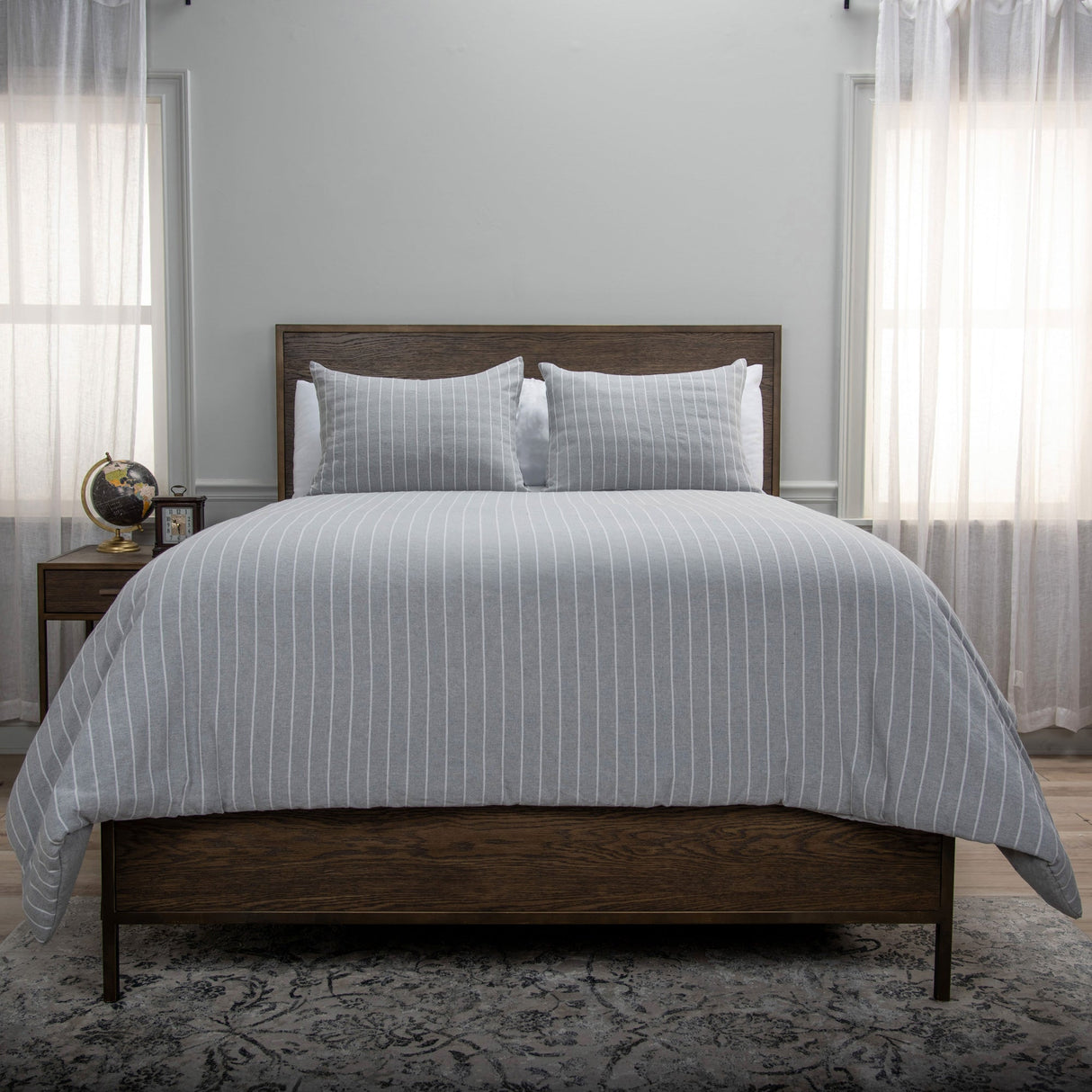 Grey Willow Lane Comforter on bed in bedroom