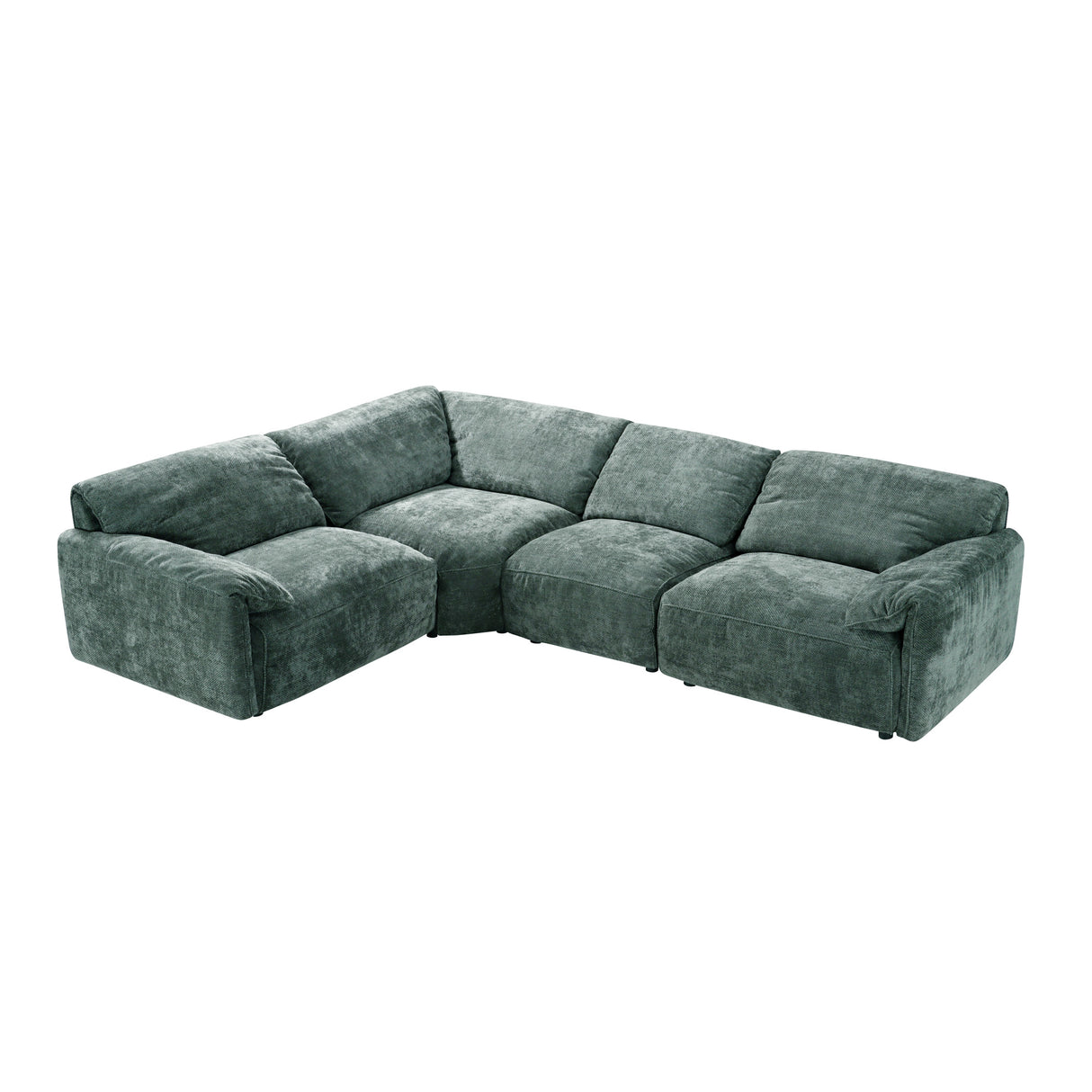 Dreamer Green 4 Piece Sectional QK1092945