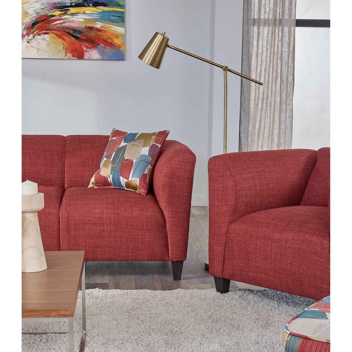 Detail view of Bria Blaze Loveseat