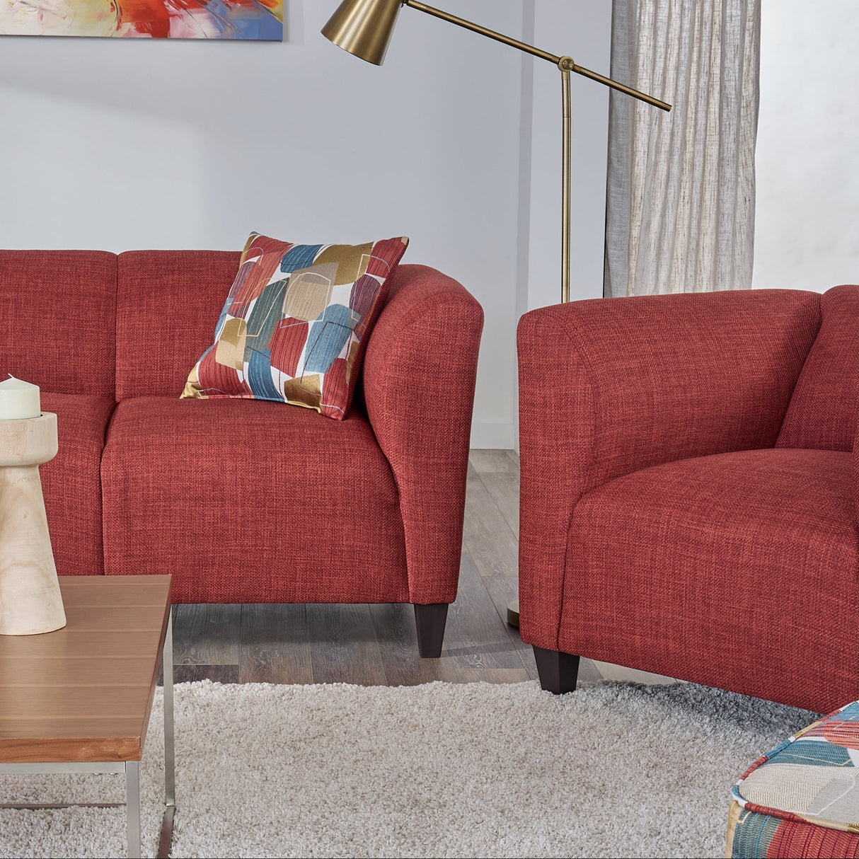Detail view of Bria Blaze Loveseat