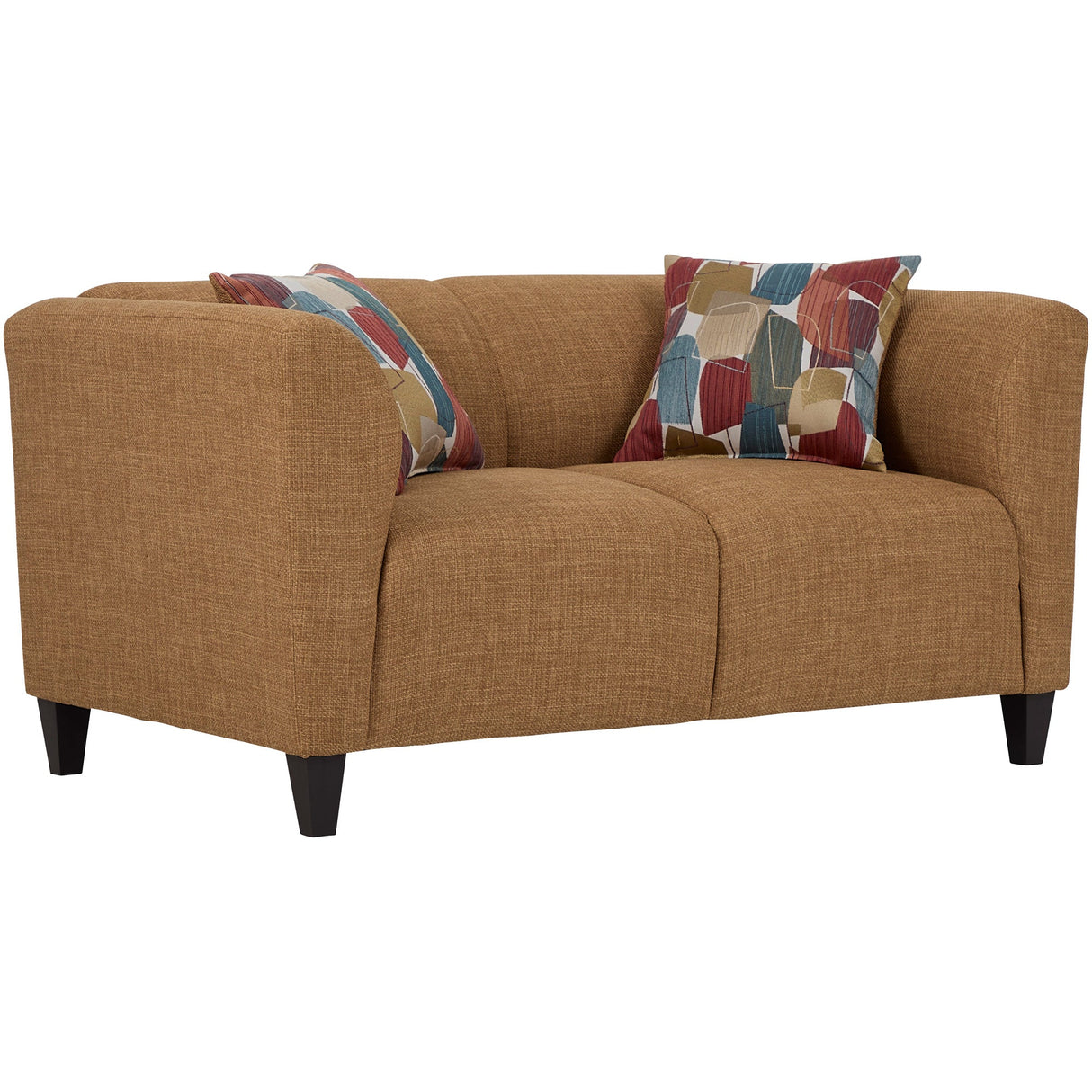 Front right view of Bria Marigold Loveseat