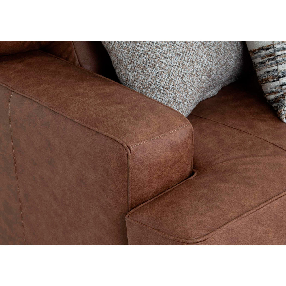 Detail view of Crowes Saddle Sofa