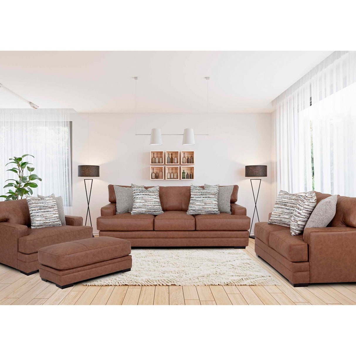 A room setting featuring Crowes Saddle Sofa