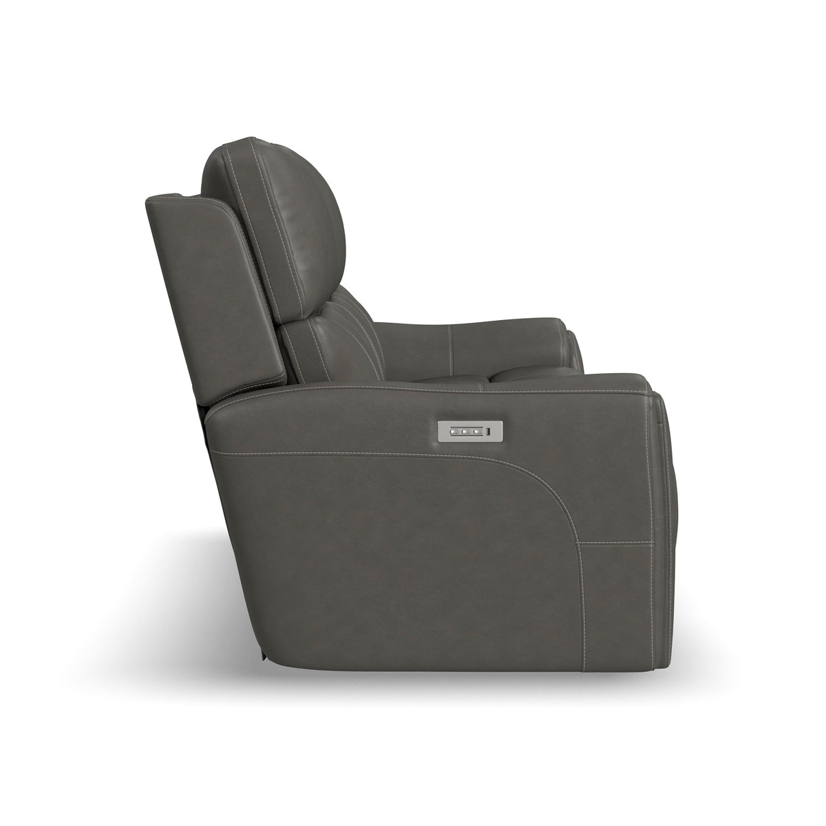 Side view of Dylan Smoke Power Reclining Sofa