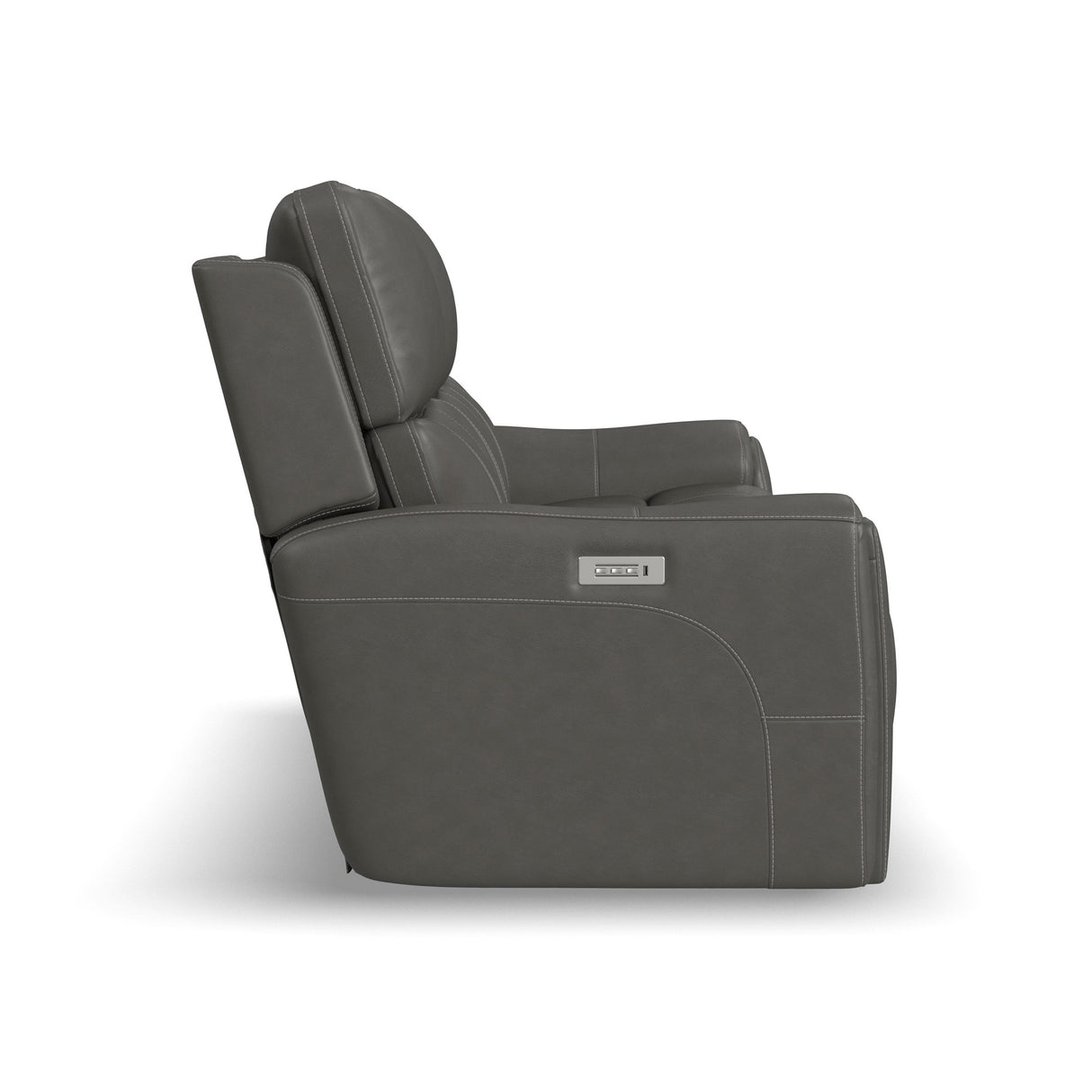 Side view of Dylan Smoke Power Reclining Sofa