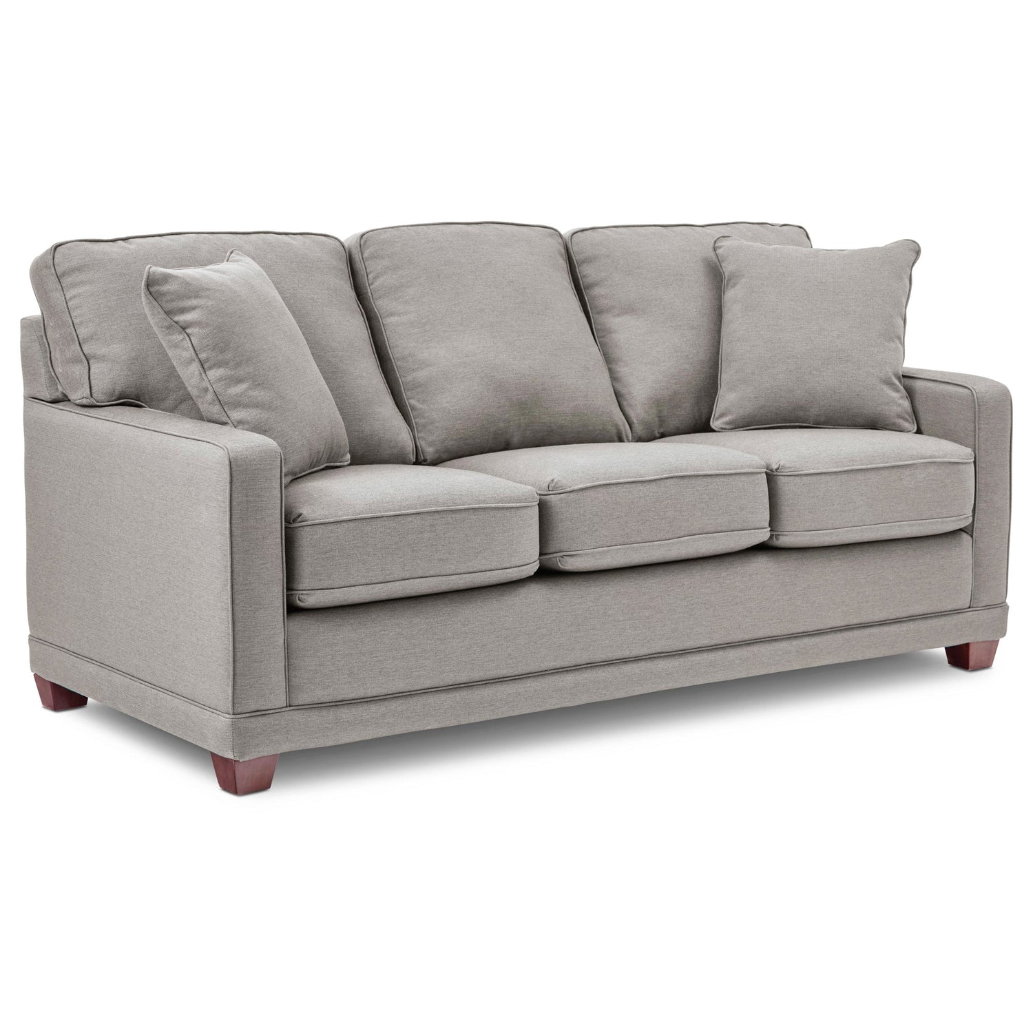 Front right view of Kennedy Oyster Queen Sleep Sofa
