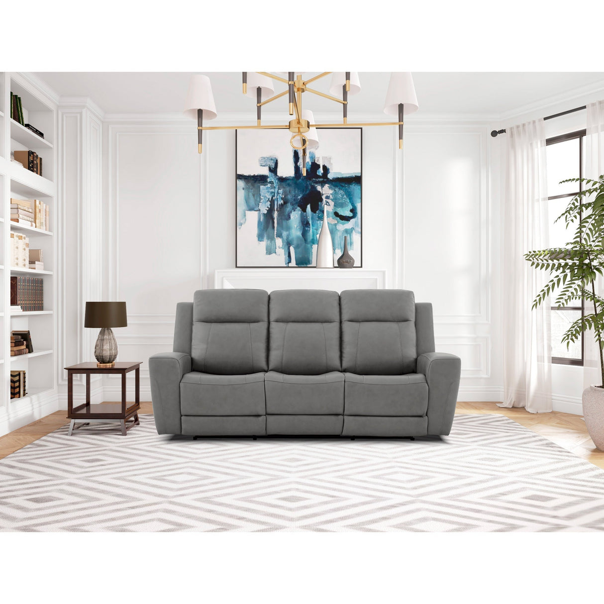 A room setting featuring Gavin Ash Dual Power Reclining Sofa