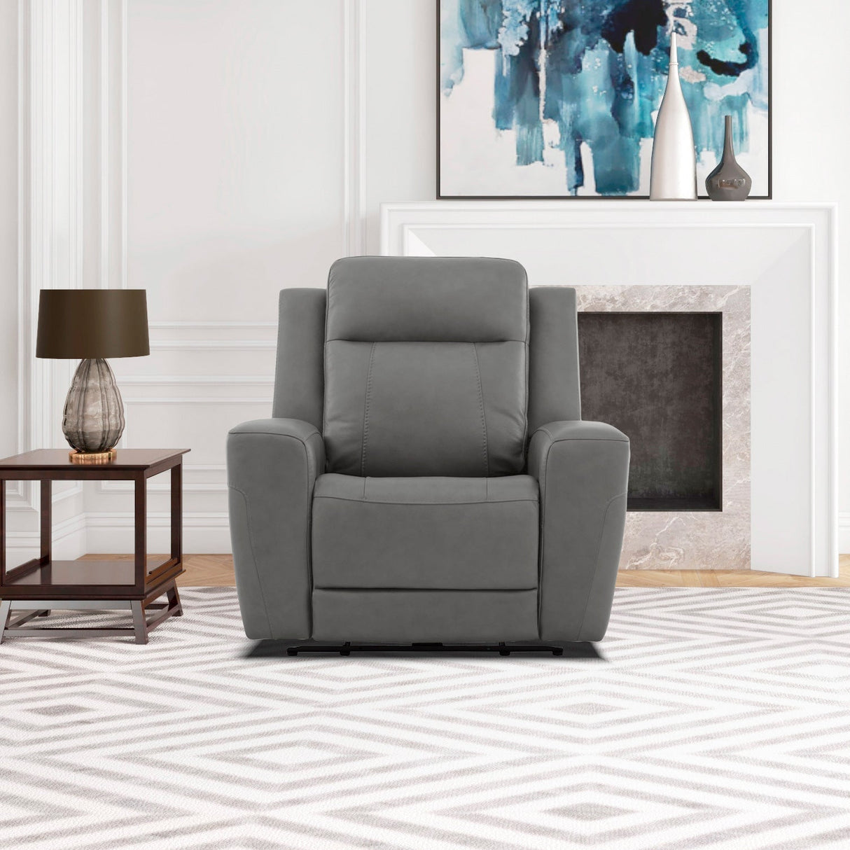 A room setting featuring Gavin Ash Dual Power Recliner