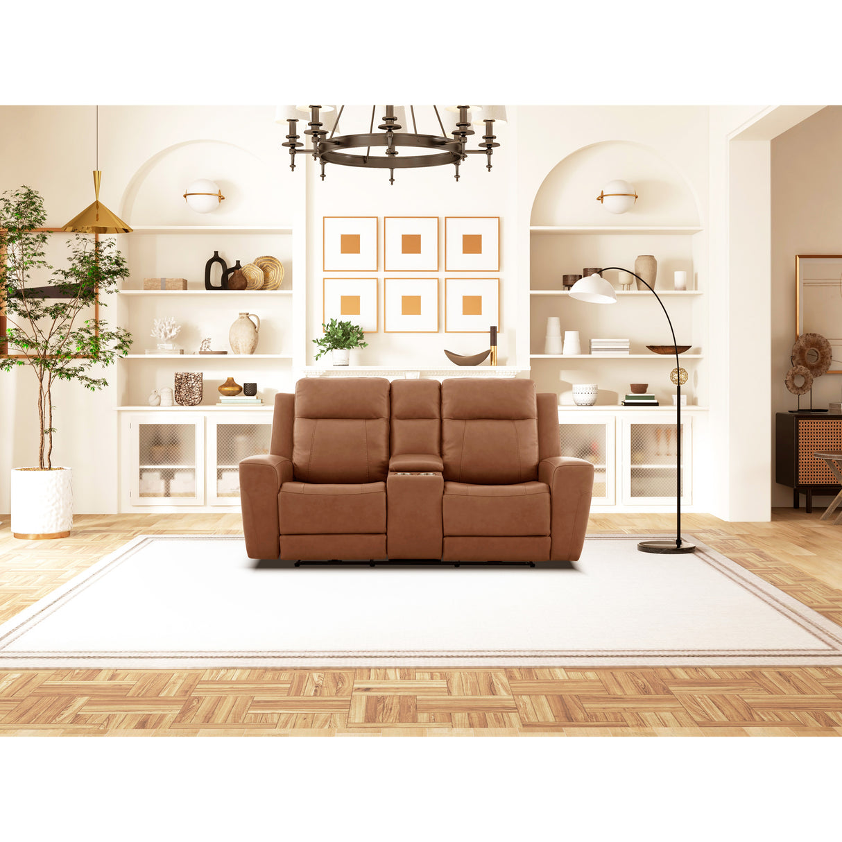 Gavin Dual Power Console Reclining Loveseat