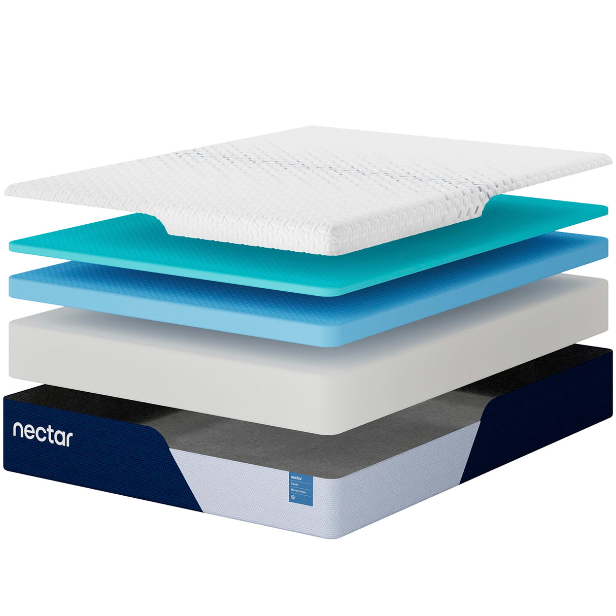 Detail image of Nectar Classic King Mattress with overlay of product dimensions