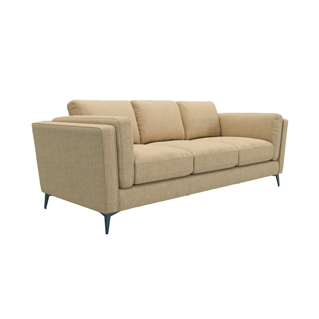 Front left view of Maya Wheat Sofa