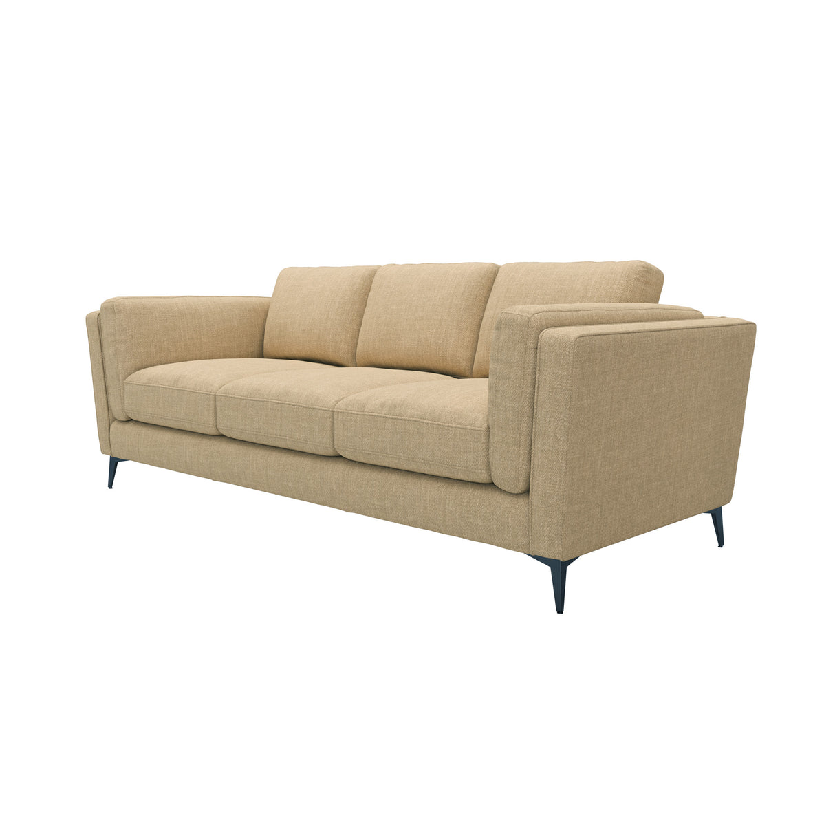Front right view of Maya Wheat Sofa