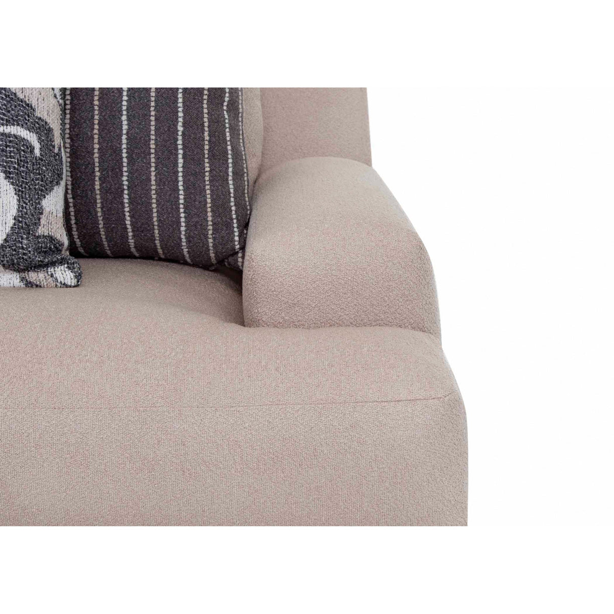 Detail view of Sutton Oatmeal Sofa