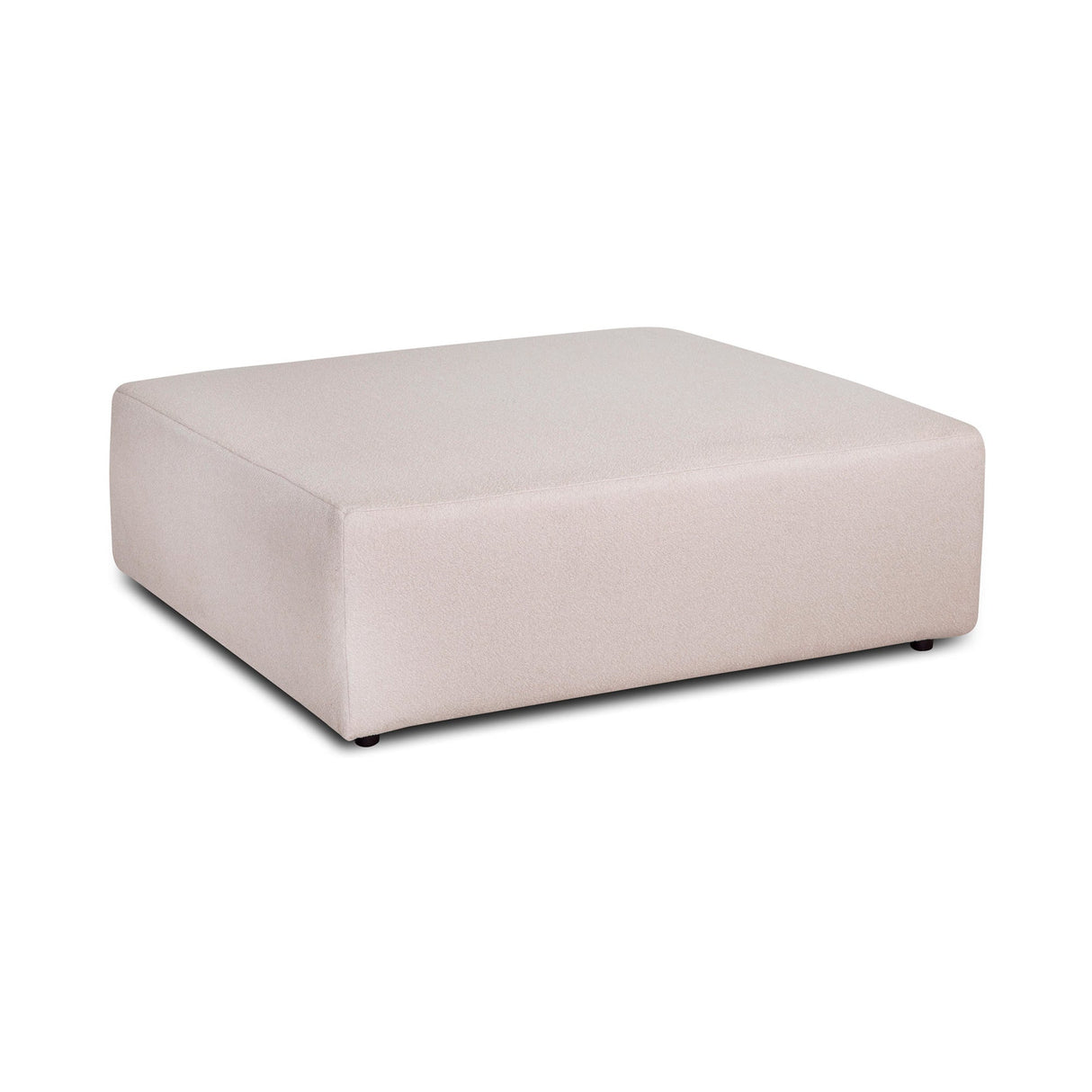 Front right view of Sutton Oatmeal Ottoman