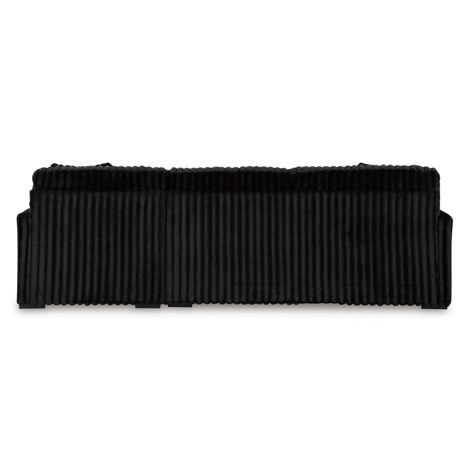 Back view of Midnight Madness Onyx 2 Piece Left Chaise Sectional