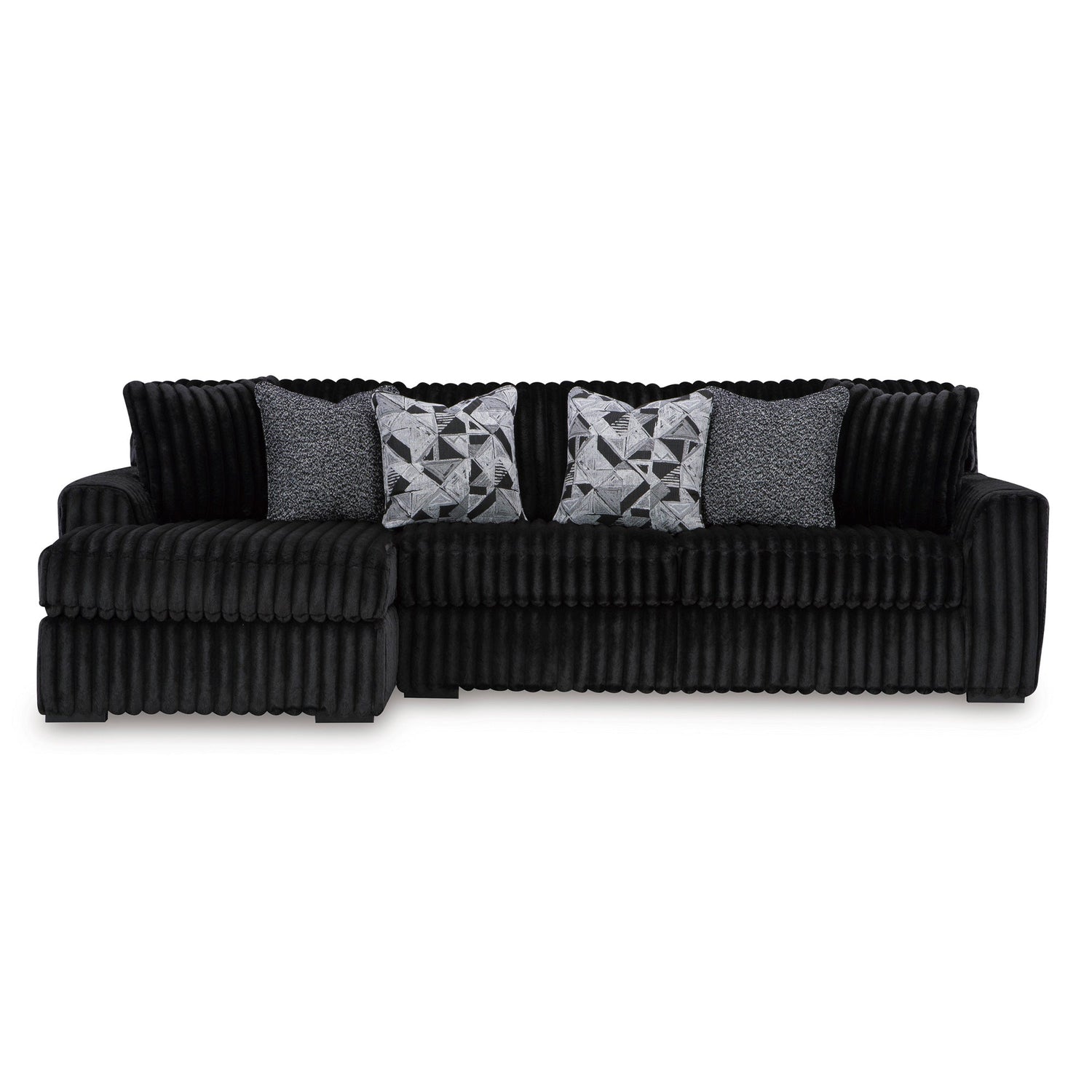 Midnight Madness Onyx 2 Piece Left Chaise Sectional QK1095647
