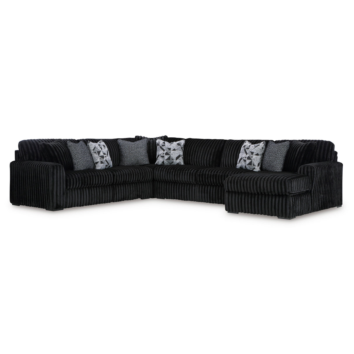 Midnight Madness 4 Piece Right Chaise Sectional - QK1095649_ASHL_PRI_OL