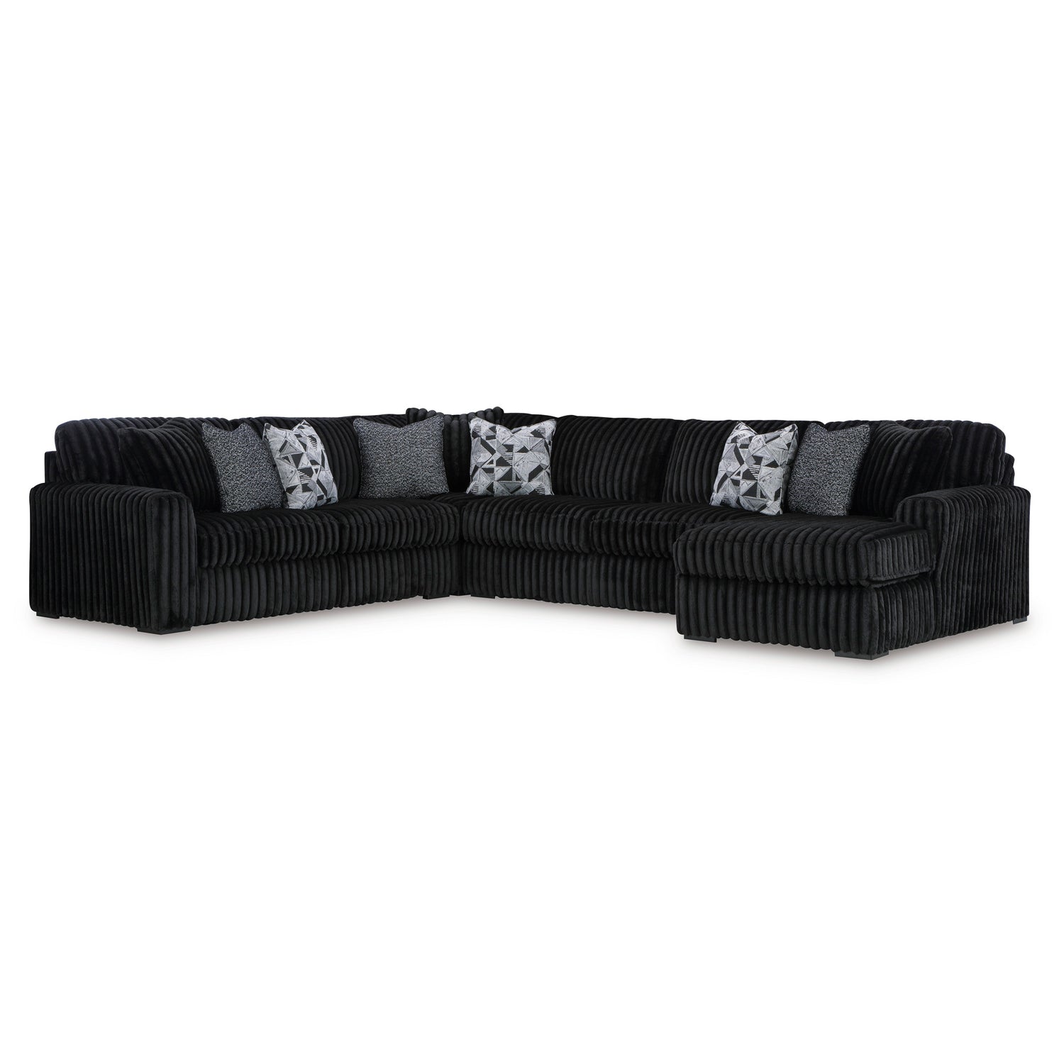 Midnight Madness 4 Piece Right Chaise Sectional - QK1095649_ASHL_PRI_OL
