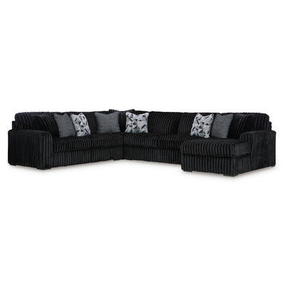Midnight-Madness 4 Piece Modular Sectional with Right Chaise