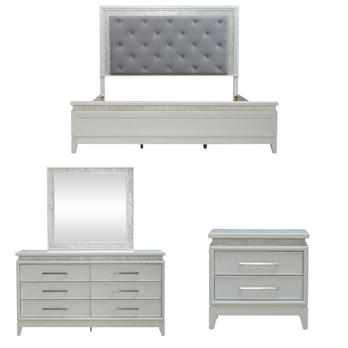 Harlow Pearl King 4 Piece Room Group QK1096186