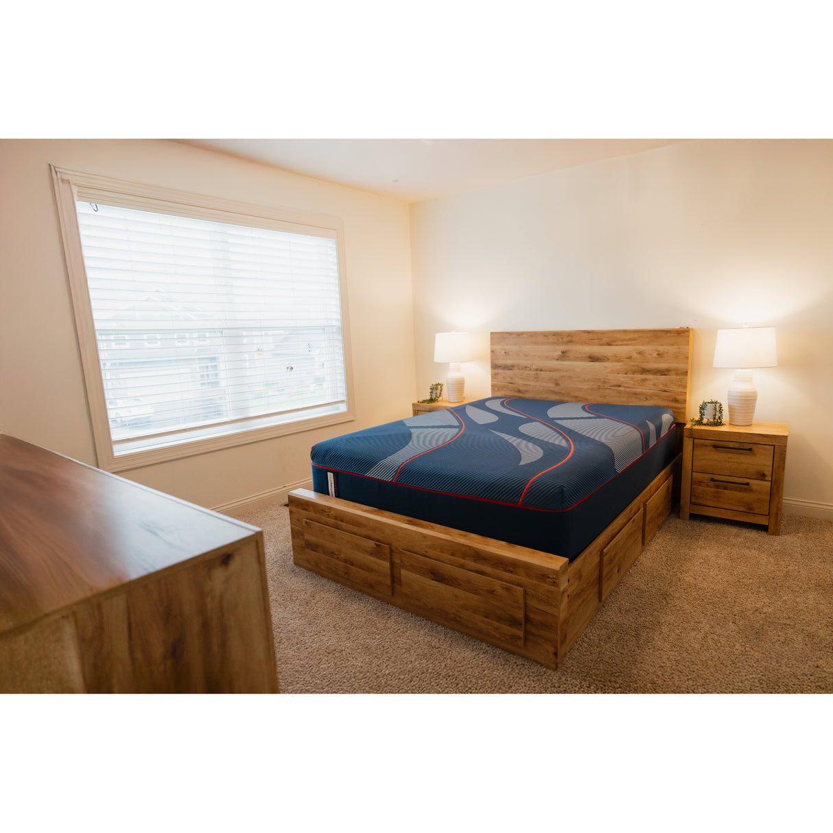 Room setting 8 featuring Sealy Posturepedic Elite Brenham II Soft Hybrid Queen Mattress