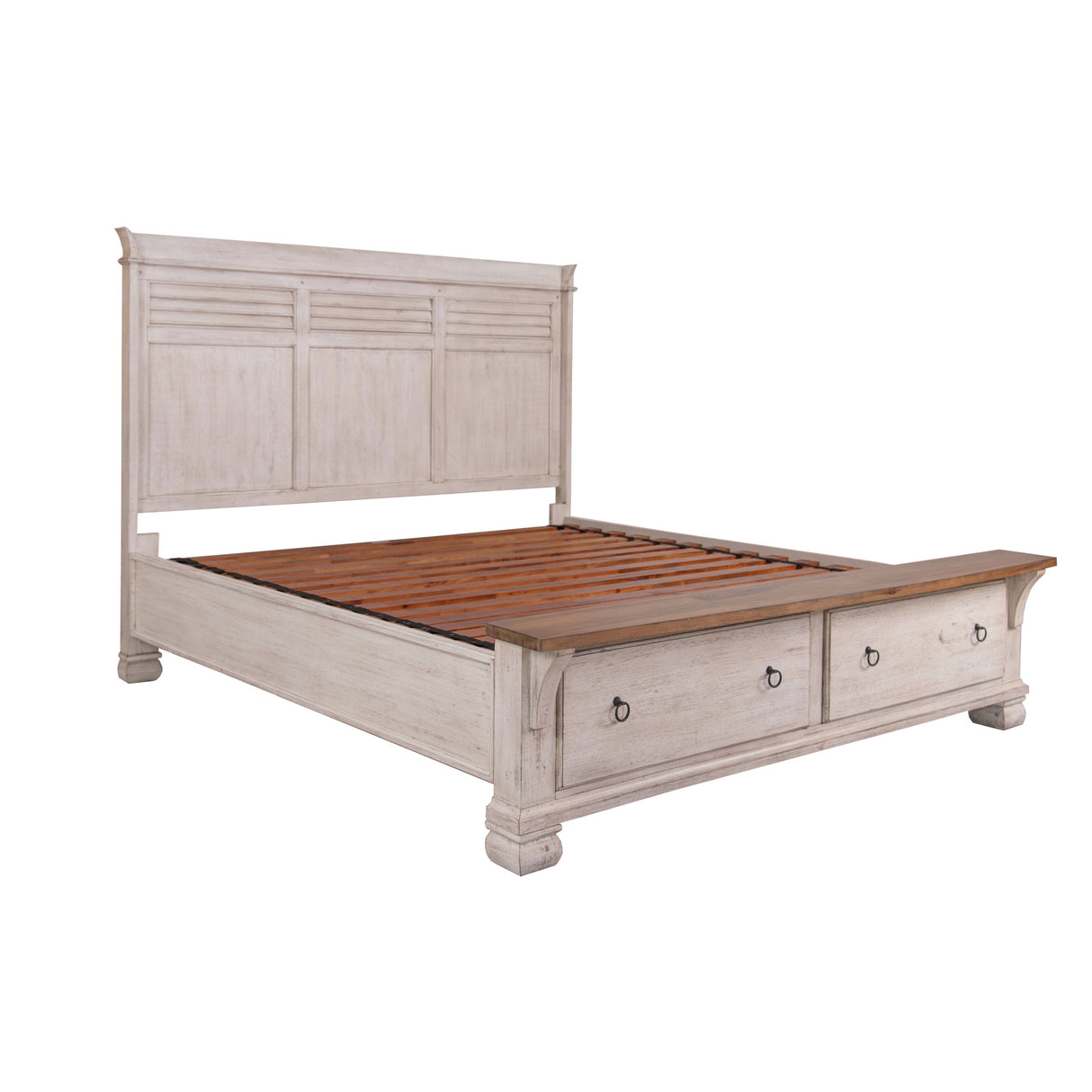 Detail view 2 of Belmont Antique Linen Queen Storage Bed