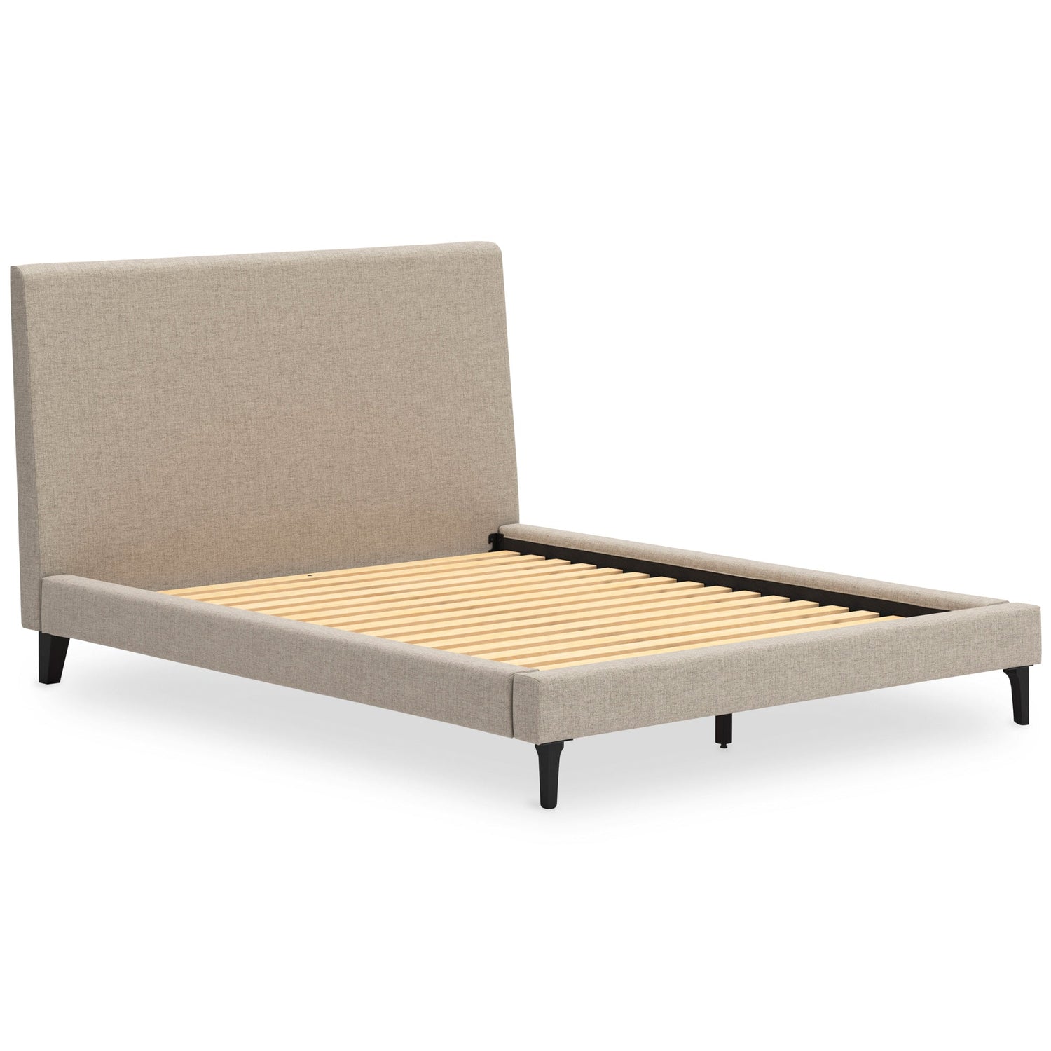 Open view of Cadmori Gray Full Upholstered Bed