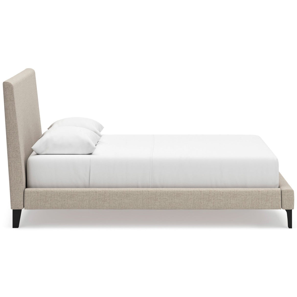 Side view of Cadmori Gray Full Upholstered Bed