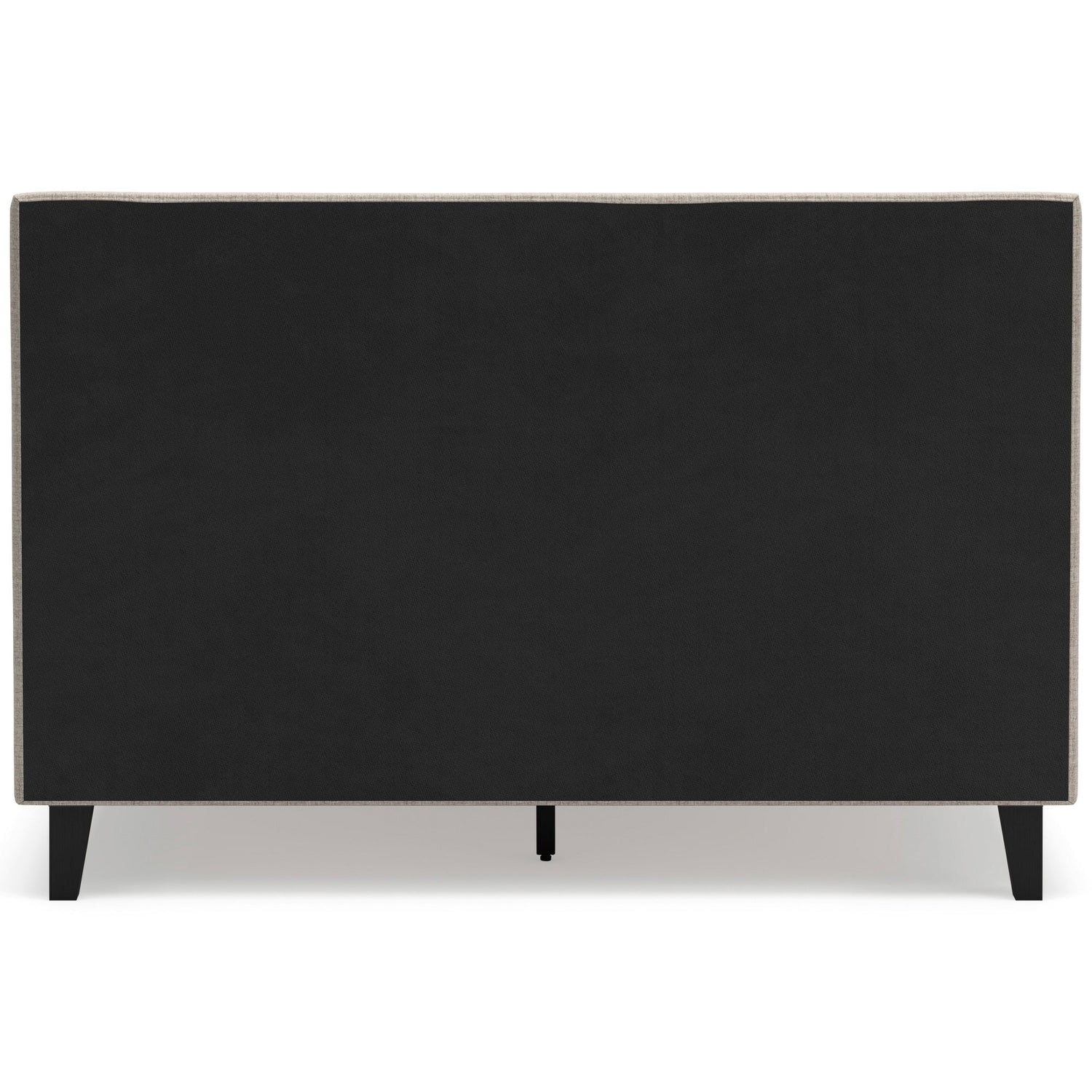 Back view of Cadmori Gray King Upholstered Bed