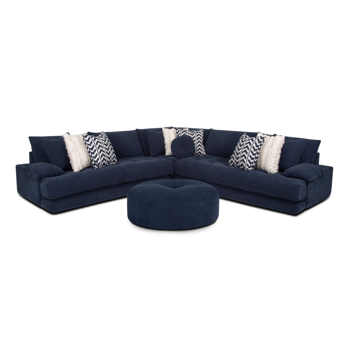 Room setting 3 featuring Juniper Denim 3 Piece Sectional