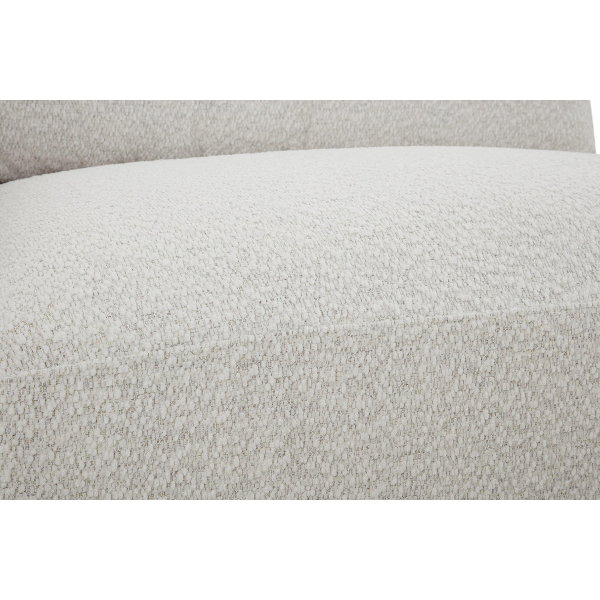 Light gray upholstered chair with a pillow on a white background