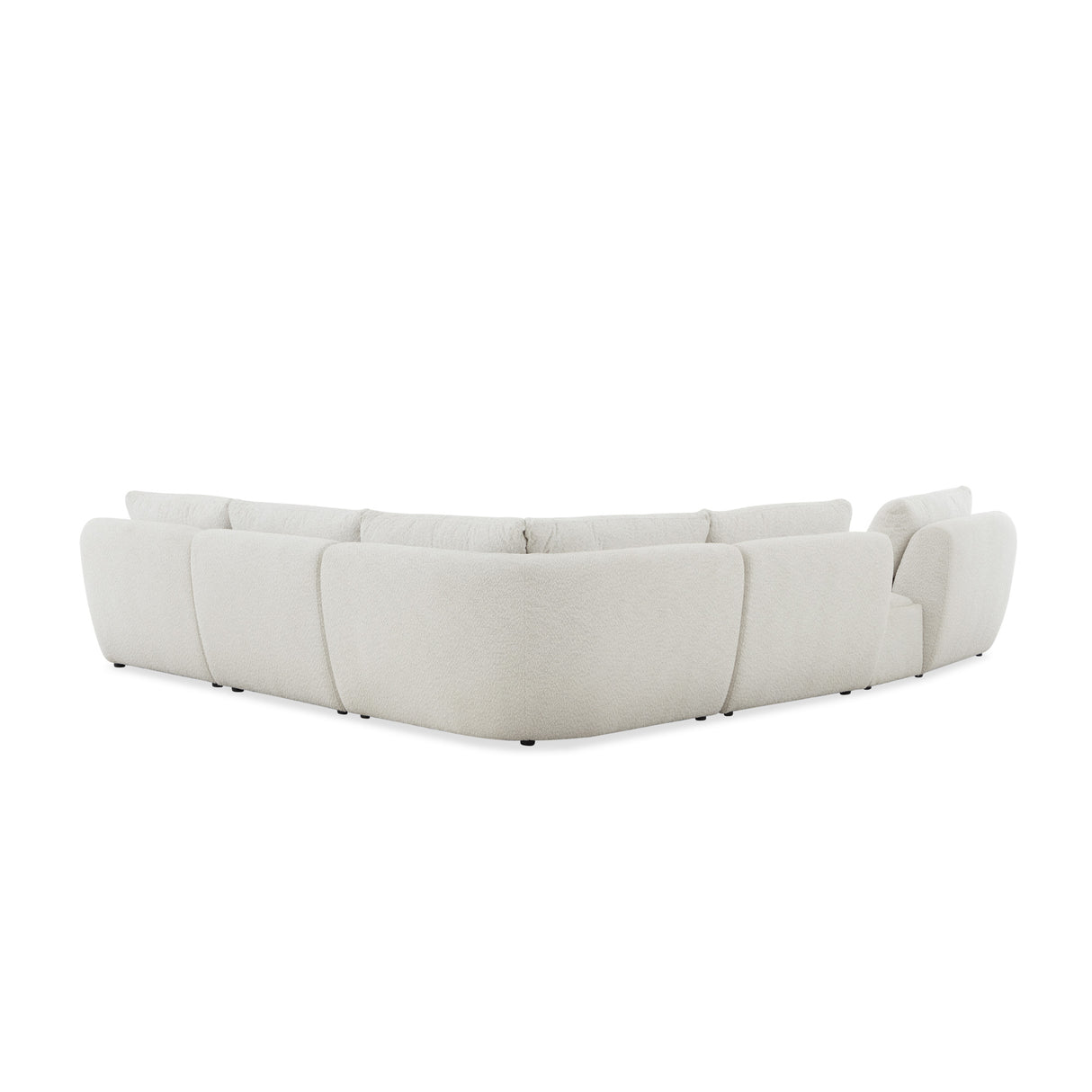 Modular white sofa on a white background