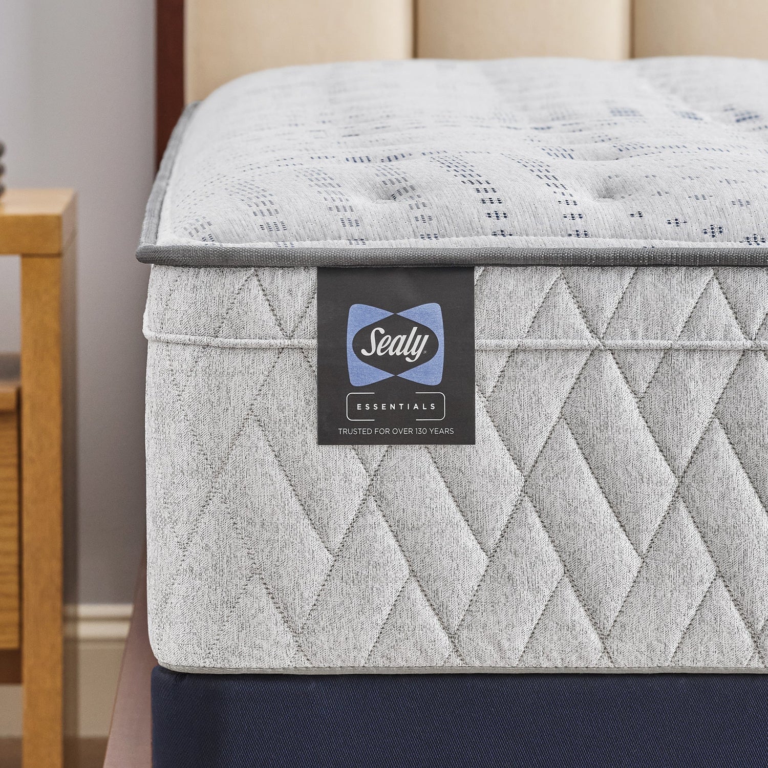 Detail view of Sealy Winter Green II Medium Twin Mattress