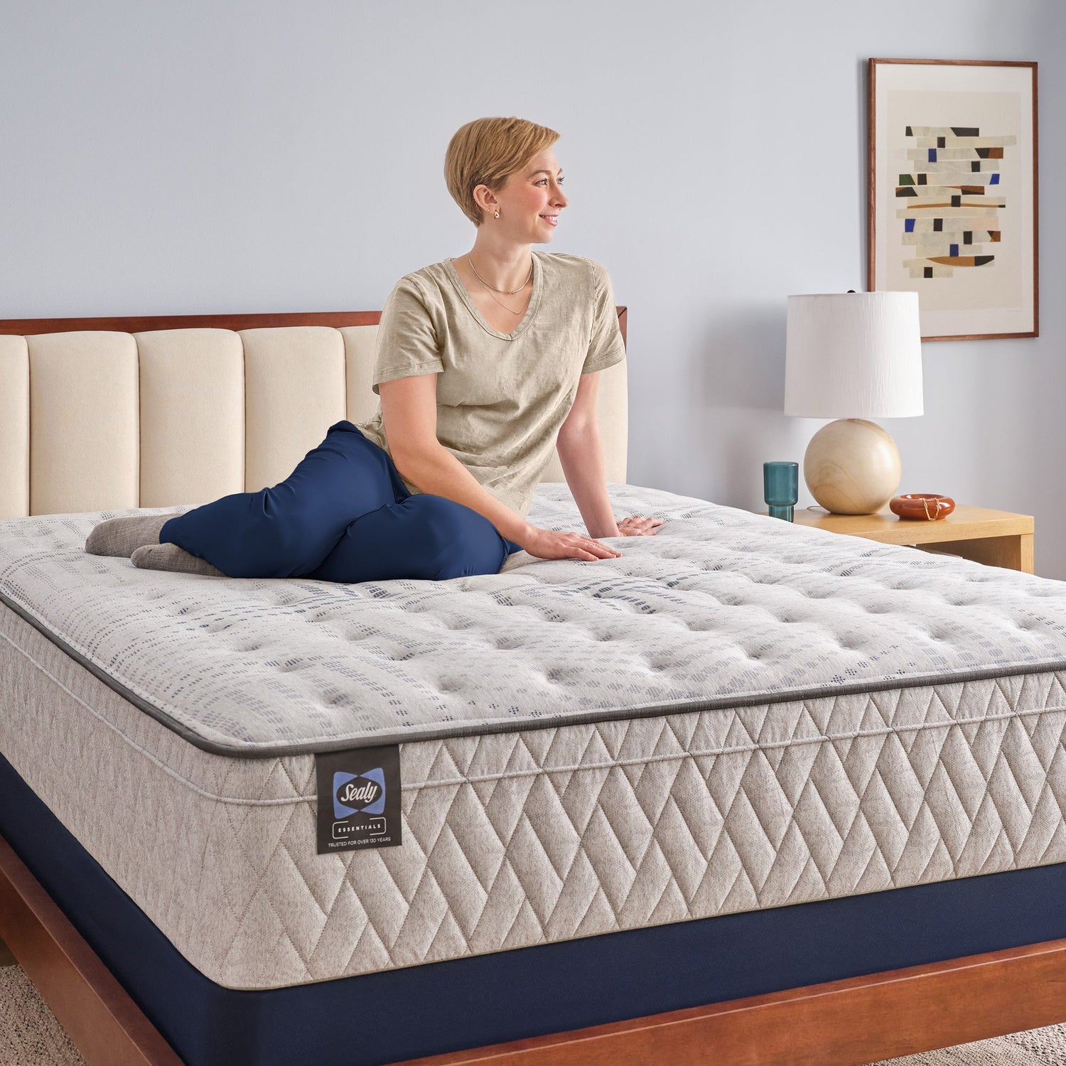 Room setting 2 featuring Sealy Winter Green II Medium King Mattress