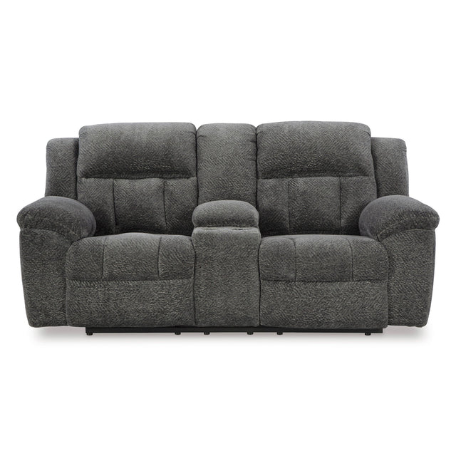 Frohn Graphite Console Reclining Loveseat QK1097701