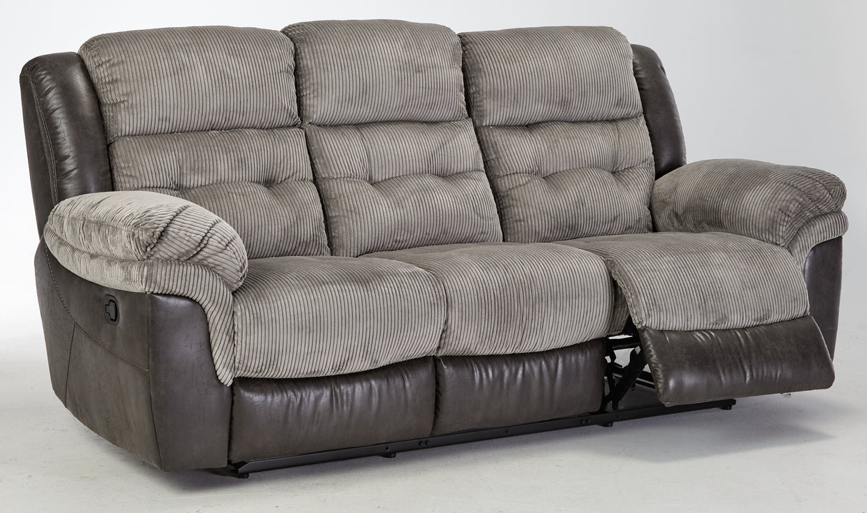 Front right view of Dunkirk Steel Reclining Sofa