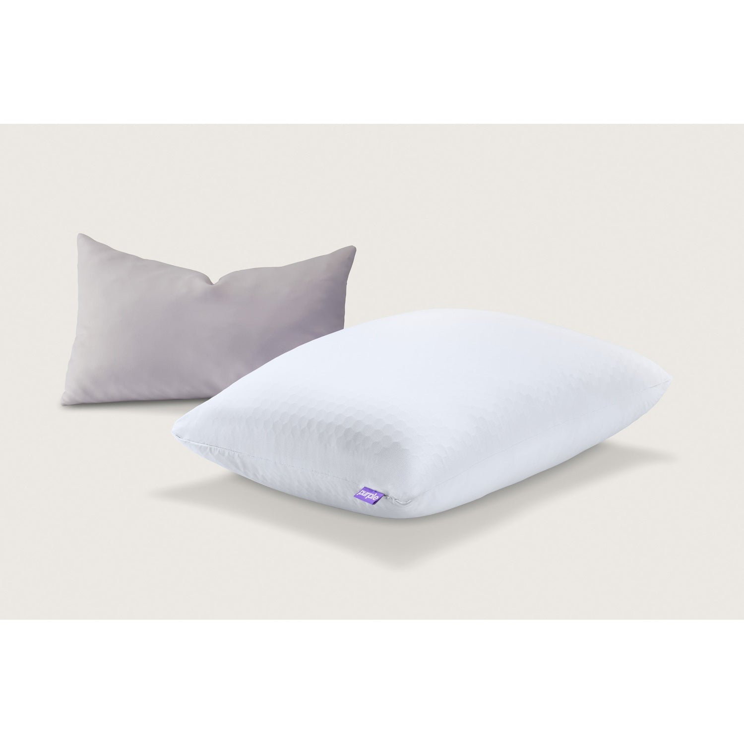 Front right view of Purple Freeform Queen Pillow