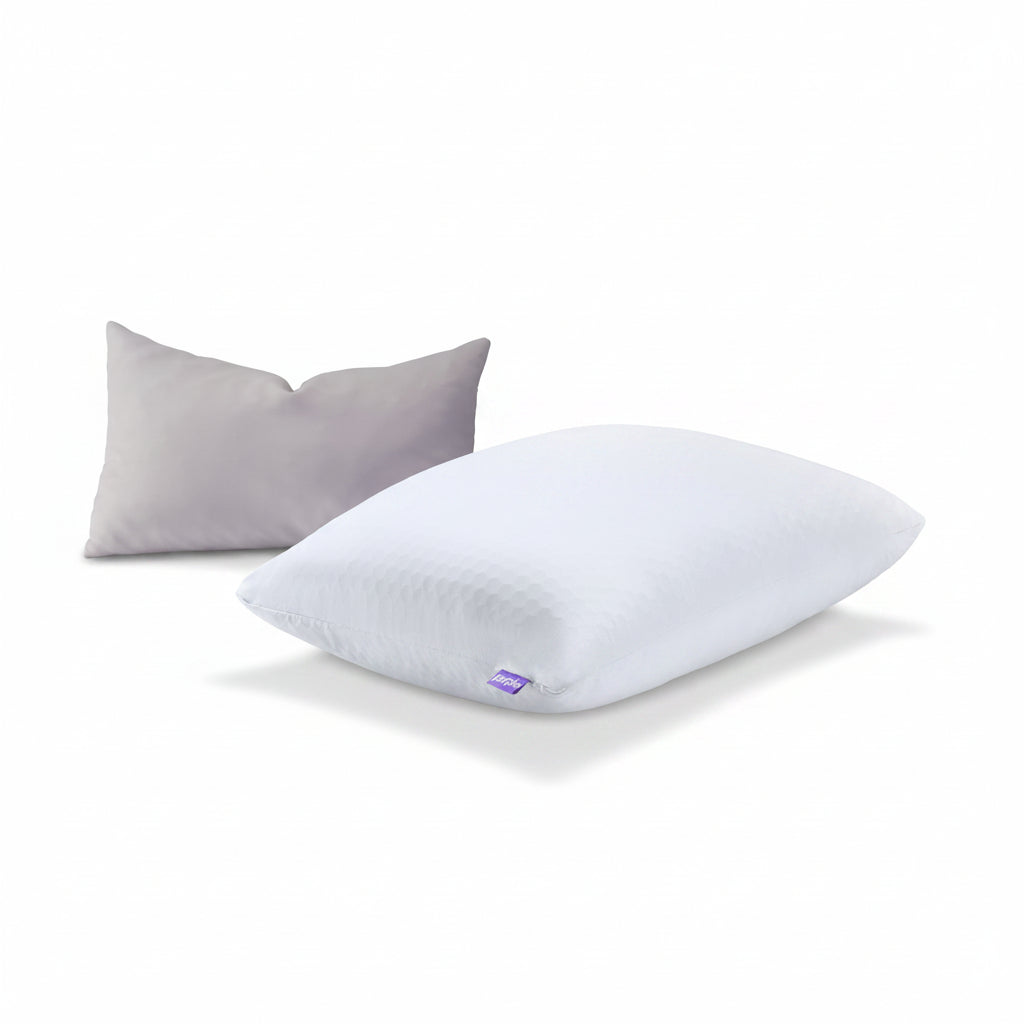 Front right view of Purple Freeform Queen Pillow